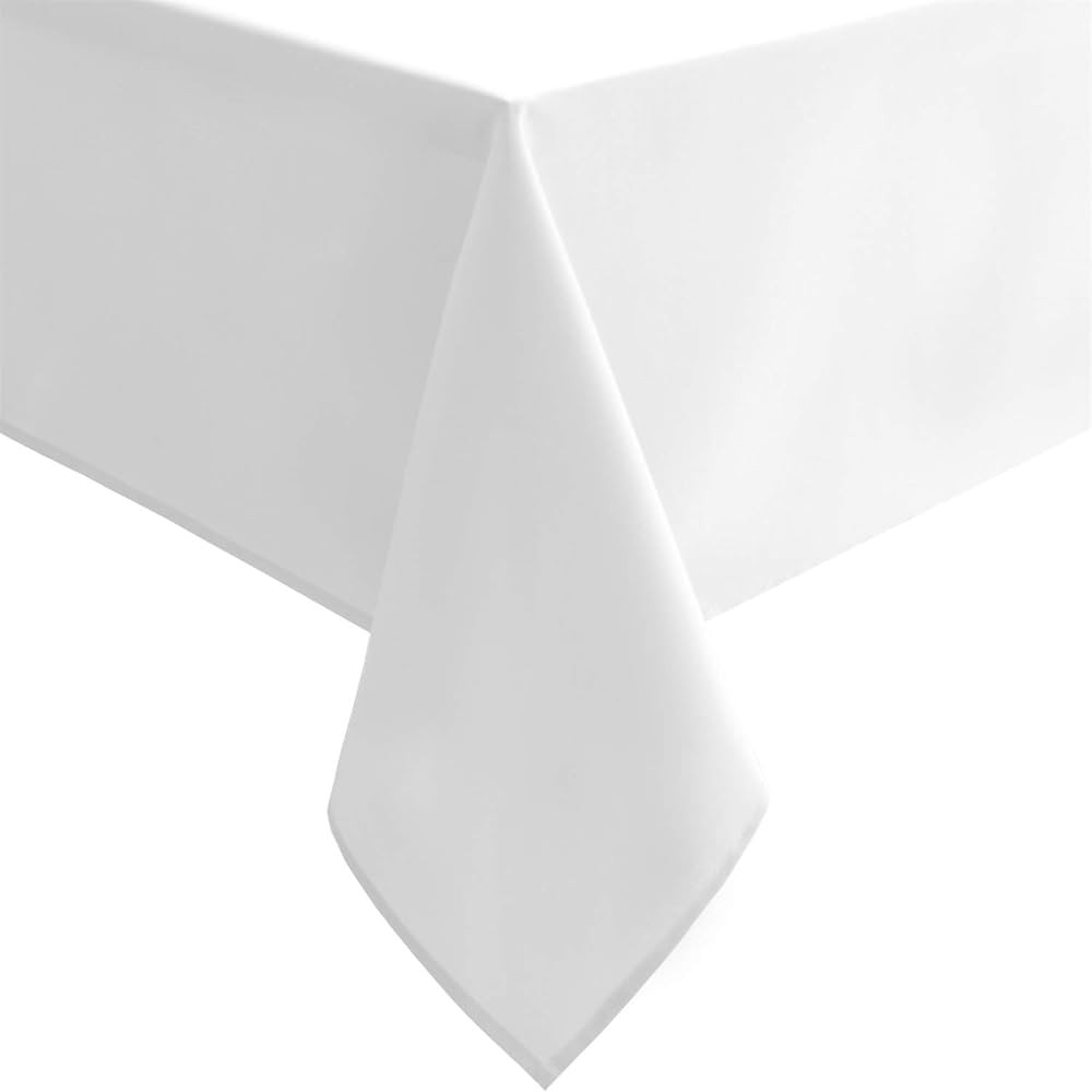 Hiasan White Rectangle Tablecloth - Waterproof Washable Polyester Fabric Table Cloth for Buffect ... | Amazon (US)