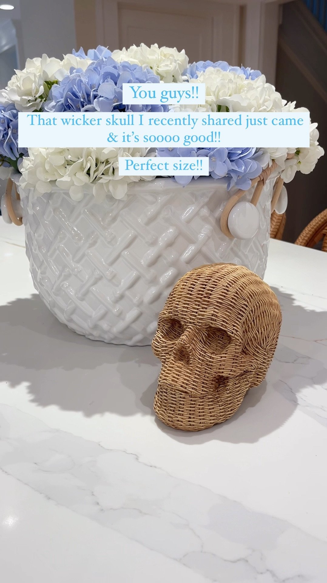 Want the chicest Halloween decor?! I’m in LOVE with this wicker skull that just arrived!! It’s the perfect size and under $7?!! 🤯 

You know if it’s wicker, I’m gonna buy it 🤣🙌🏻 Snag one for your own home!! Already selling fast! 🛒🏃🏼‍♀️💨

#LTKHome #LTKFindsUnder50 #LTKVideo