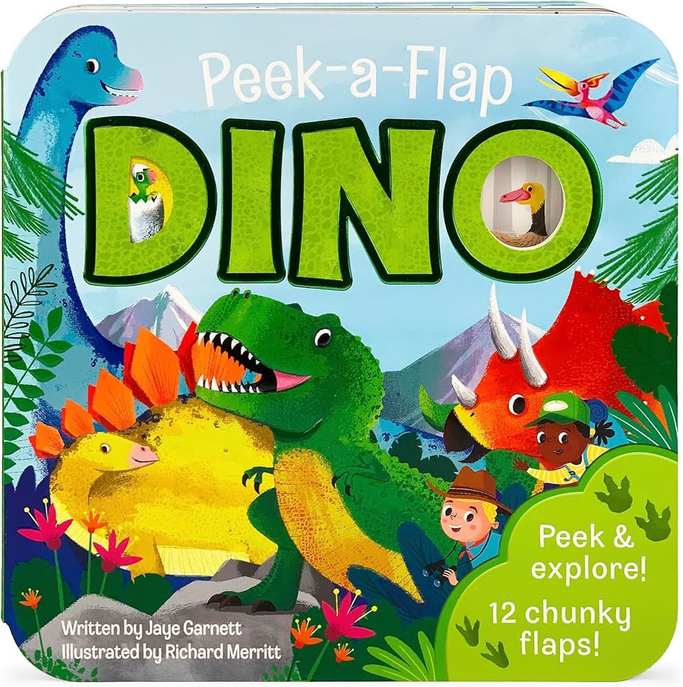 Peek-a-Flap Dino - Children's Lift-a-Flap Board Book, Gift for Little Dinosaur Lovers, Ages 2-7 | Amazon (US)