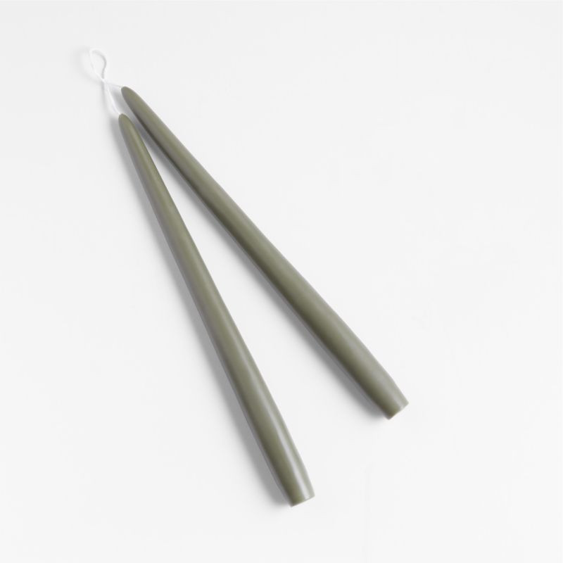 Dipped Olive Taper Candles, Set of 2 + Reviews | Crate & Barrel | Crate & Barrel