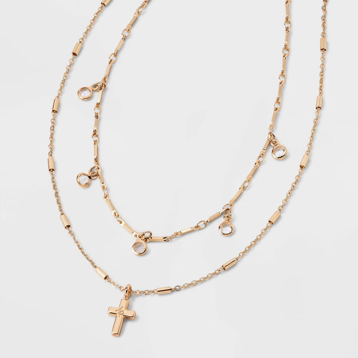 Cross Charm Multi-Strand Necklace - Wild Fable™ Gold | Target