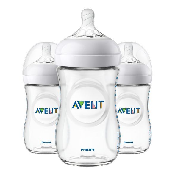 Philips Avent Natural Baby Bottle - Clear - 9oz - 3pk | Target