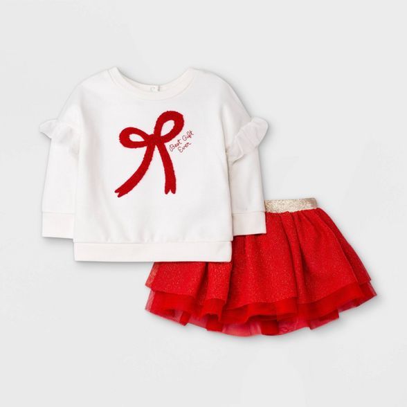 Baby Girls' Holiday Tutu Set - Cat & Jack™ Red | Target