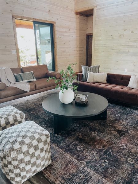 Moody living room | Burgundy sofa | velvet sofa | washable rug | vintage | checkered 

#LTKstyletip #LTKhome