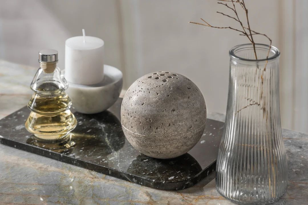 Marble Incense Burner, Handmade Travertine Sphere Incense Holder for Meditation, Home Decor - Ets... | Etsy (US)