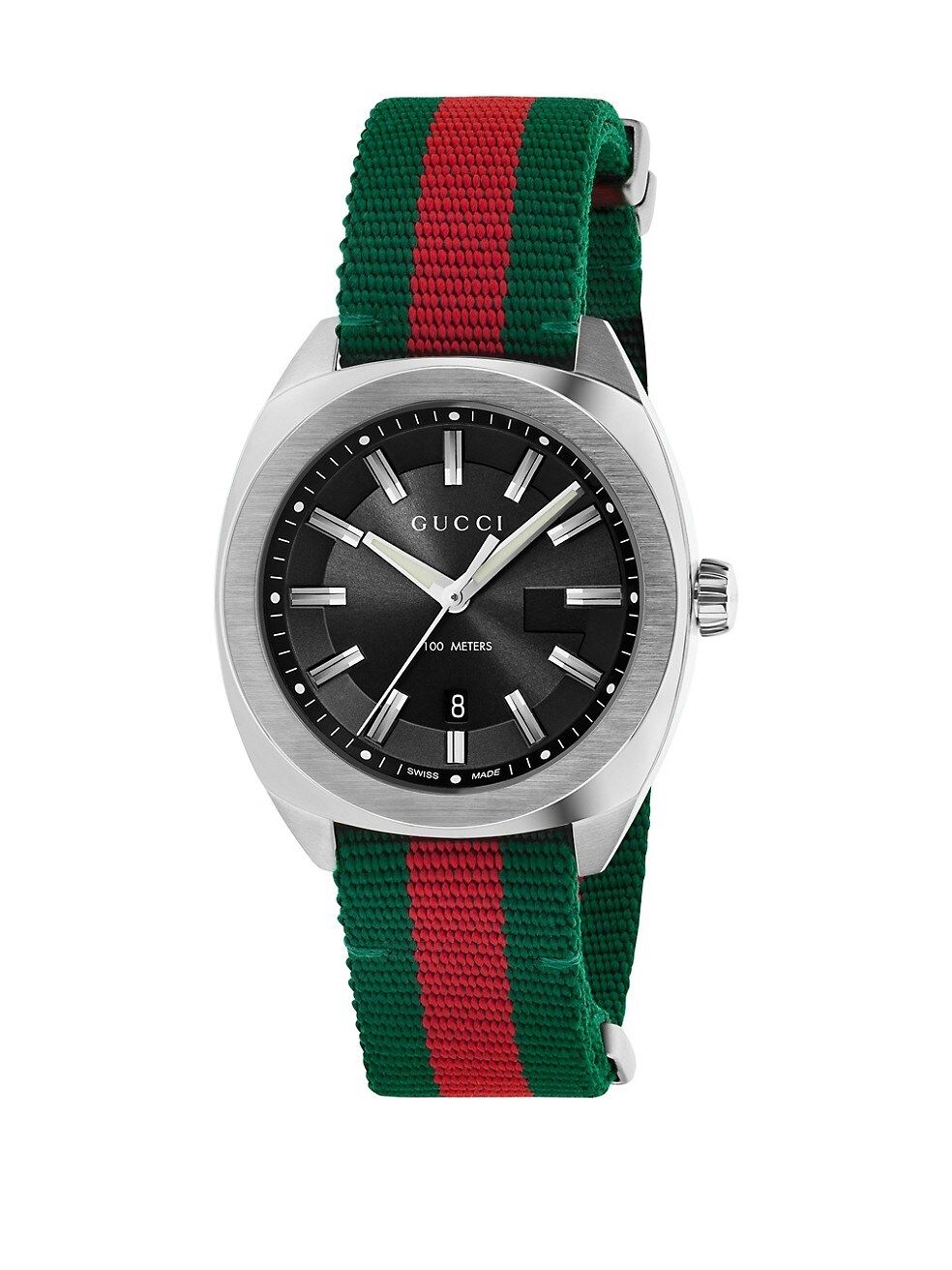 Gucci Stainless Steel &amp; Nylon Web Watch | Saks Fifth Avenue