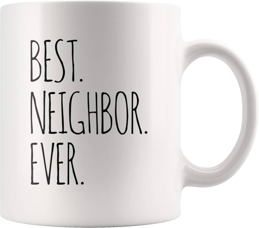 Panvola Best Neighbor Ever Farewell Gift for Neighbors Moving Housewarming Mug 11 oz | Amazon (US)