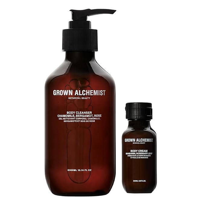 Grown Alchemist Body Cleanser (300ml) + Body Cream Travel Mini (50ml) DUO Kit | Amazon (US)