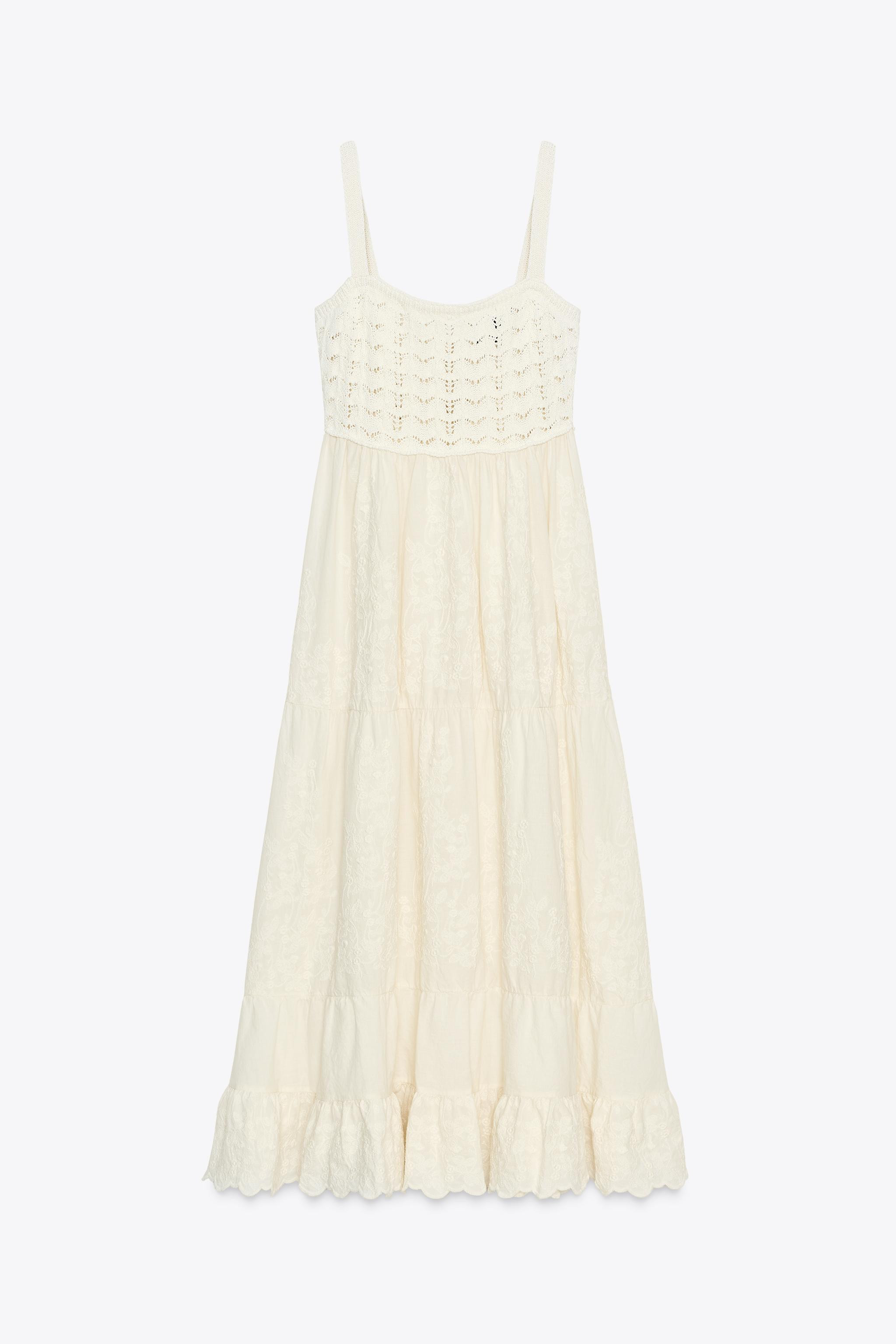 CONTRASTING KNIT DRESS | Zara UK