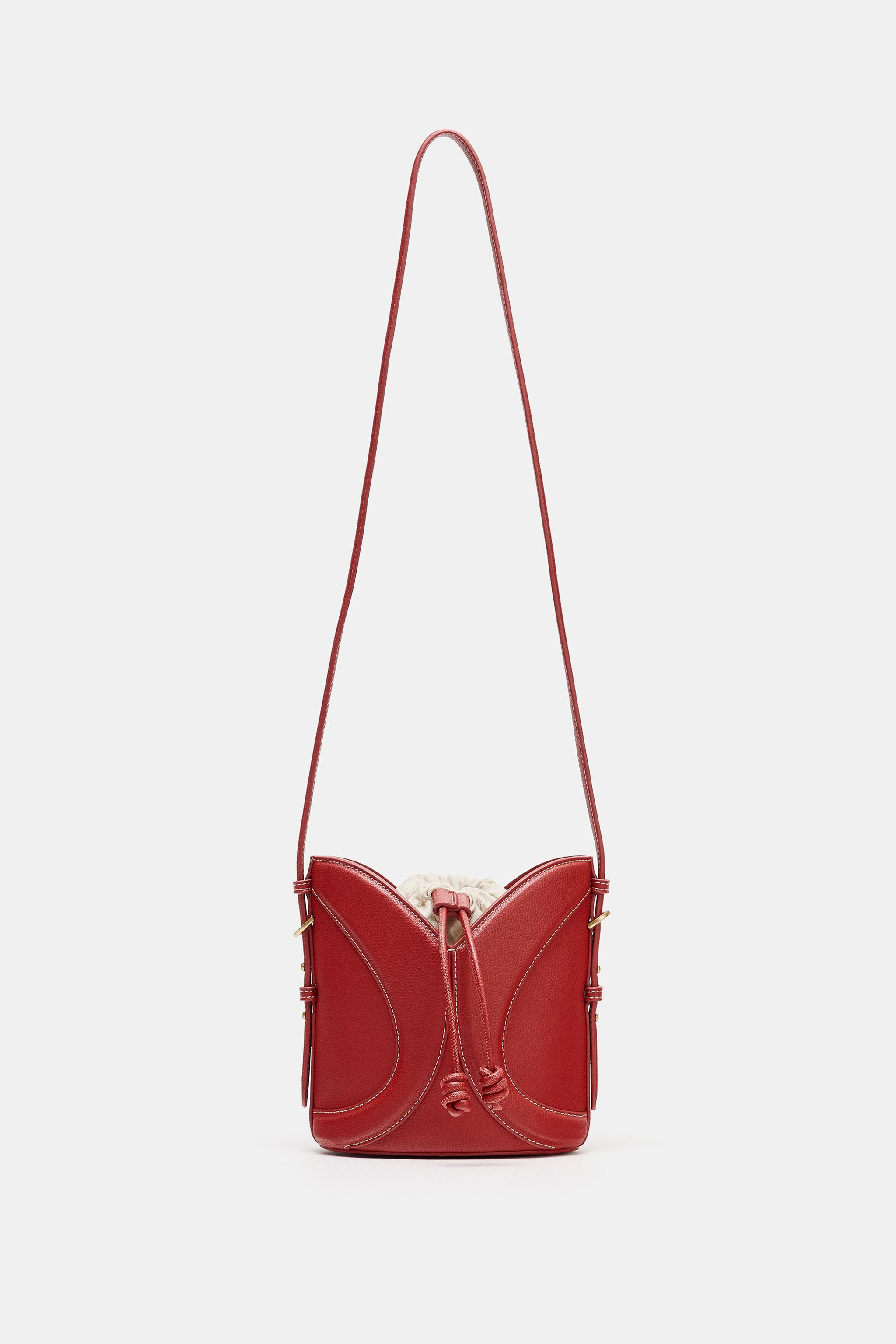 MINI BUCKET BAG WITH TOPSTITCHING | Zara UK