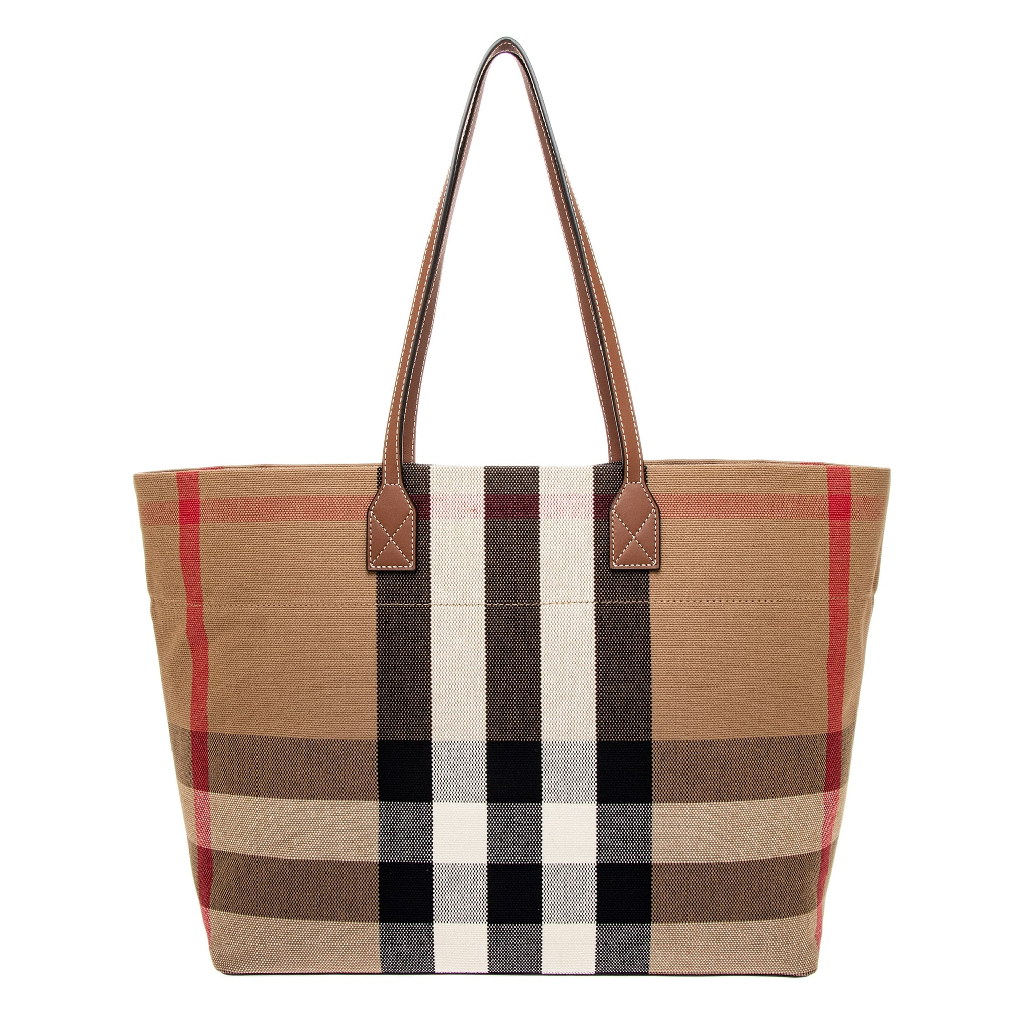 Burberry London Tote Bag - Beige and Multicolor | Overstock