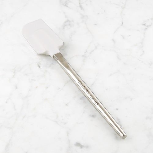 Williams Sonoma Silicone Spatula with Stainless-Steel Handle, White | Williams-Sonoma