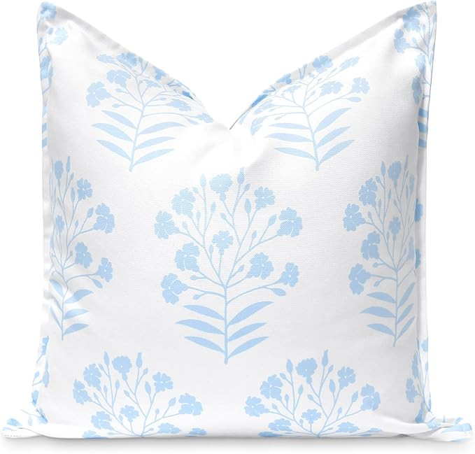 Hofdeco Premium Coastal Patio Indoor Outdoor Throw Pillow Cover Only, 20"x20" Water Repellent for... | Amazon (US)