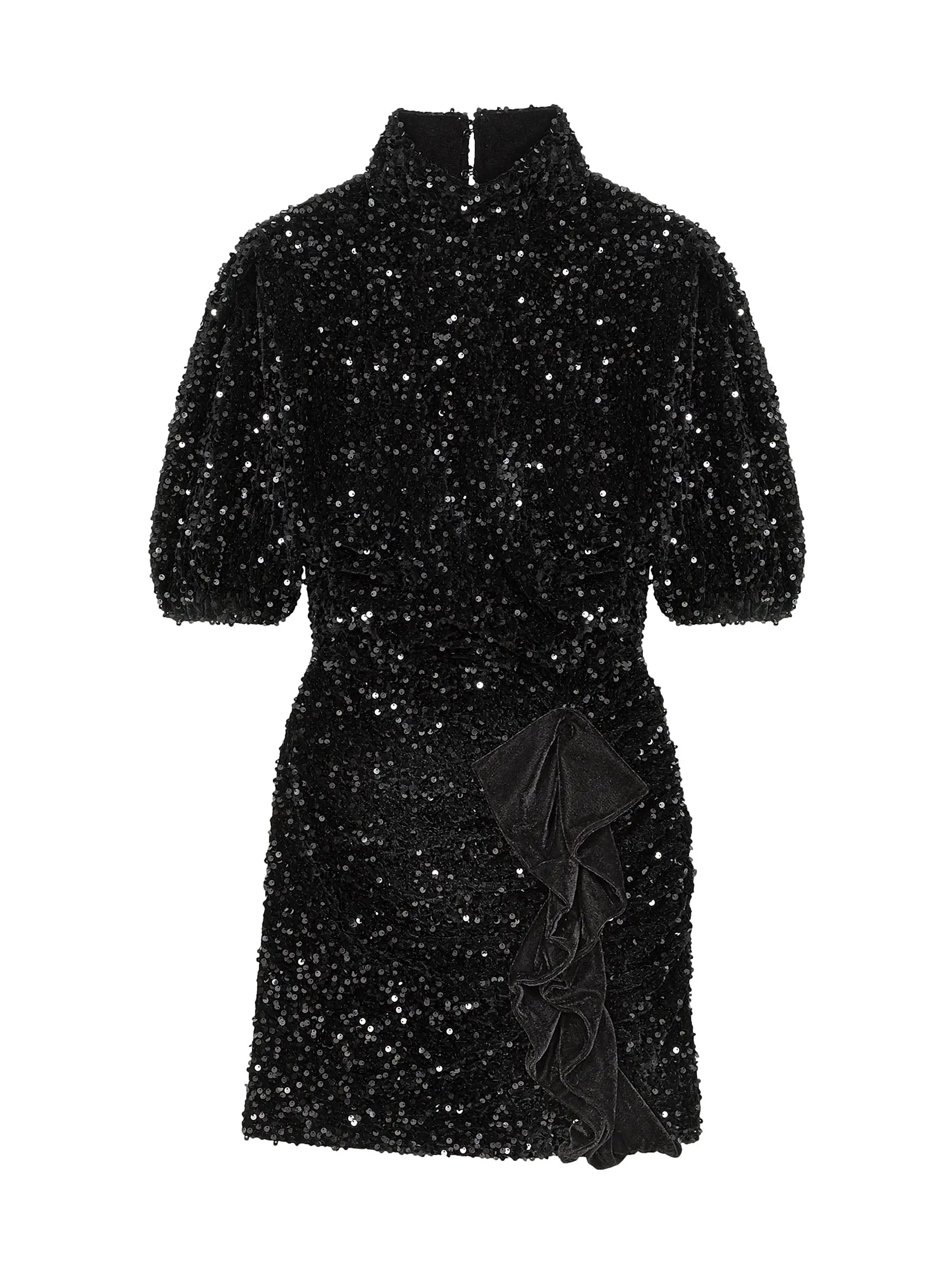 Short Velvet and Sequined Dress | Saks Fifth Avenue