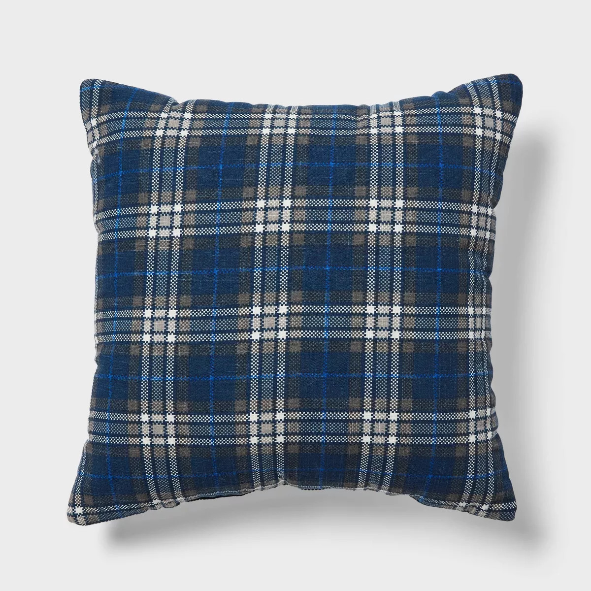 Decorative Throw Pillow Square Plaid Navy Blue - Room Essentials™ | Target