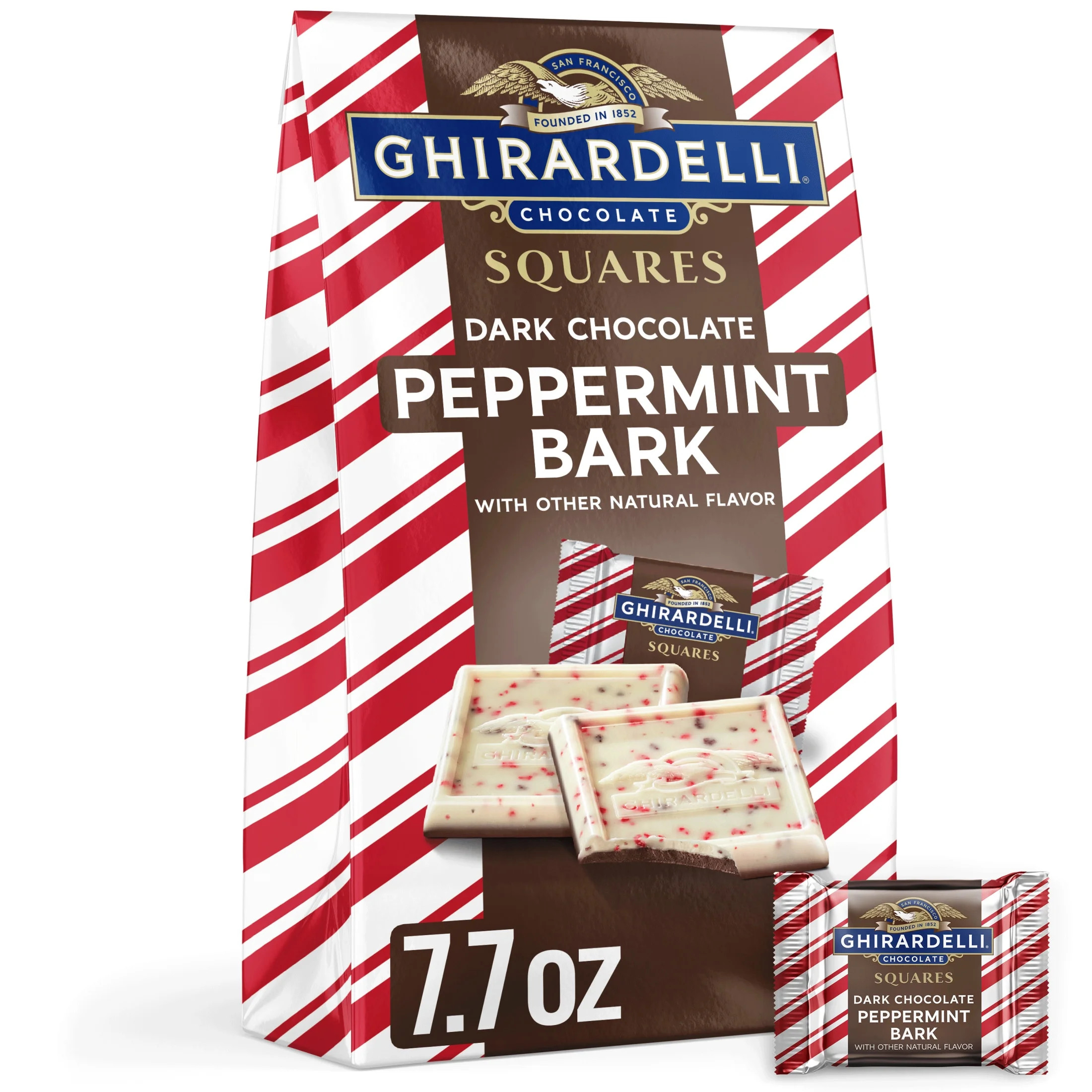GHIRARDELLI Dark Chocolate Peppermint Bark Chocolate Squares, Layered Dark Chocolate and White Ch... | Walmart (US)