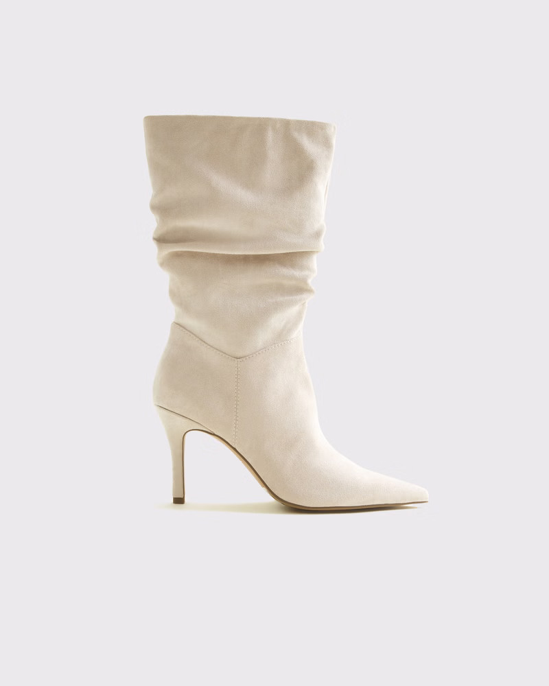 Vegan Suede Slouch Boots | Abercrombie & Fitch (US)