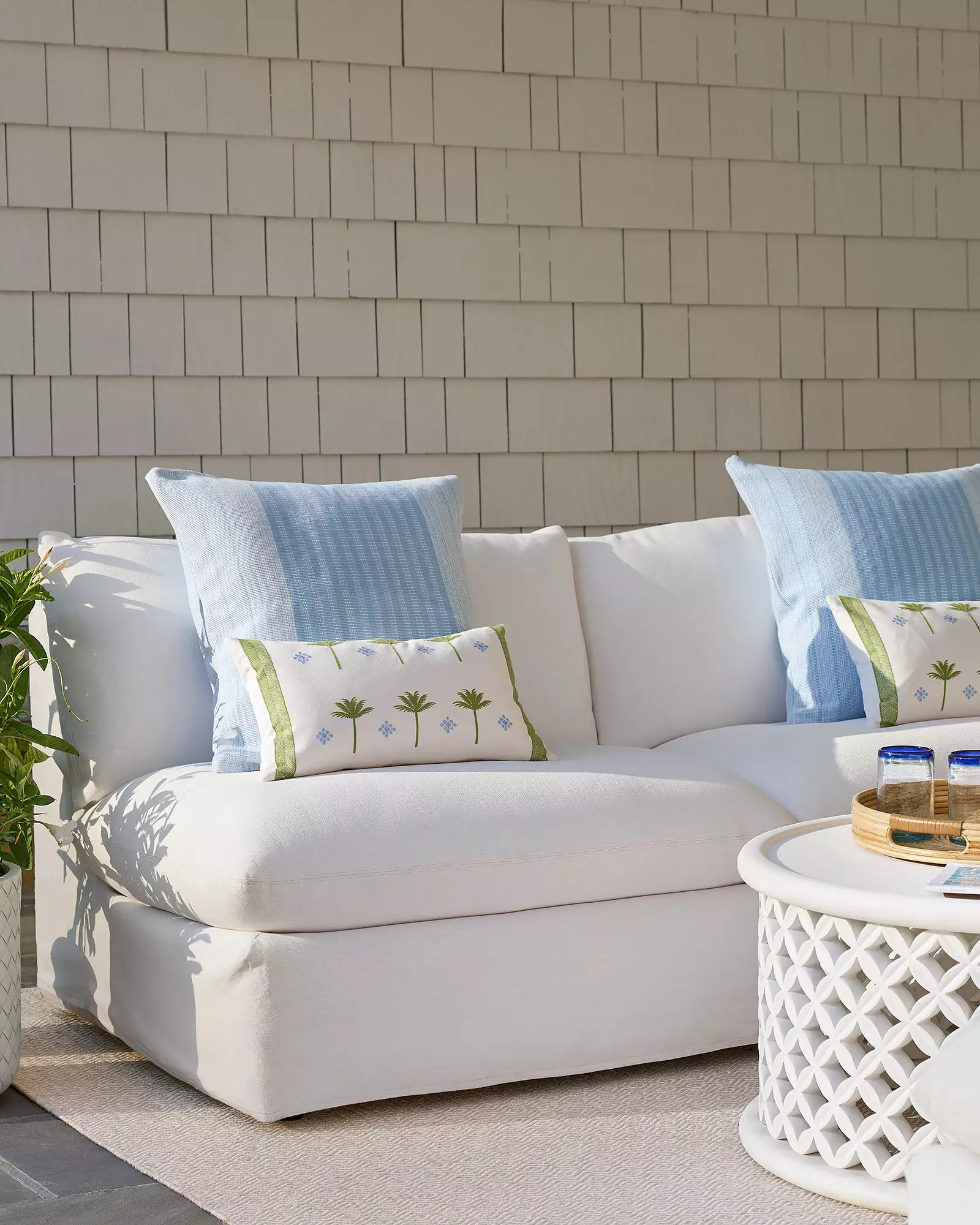 Sunbrella® Veracruz Outdoor Pillow Cover | Serena and Lily