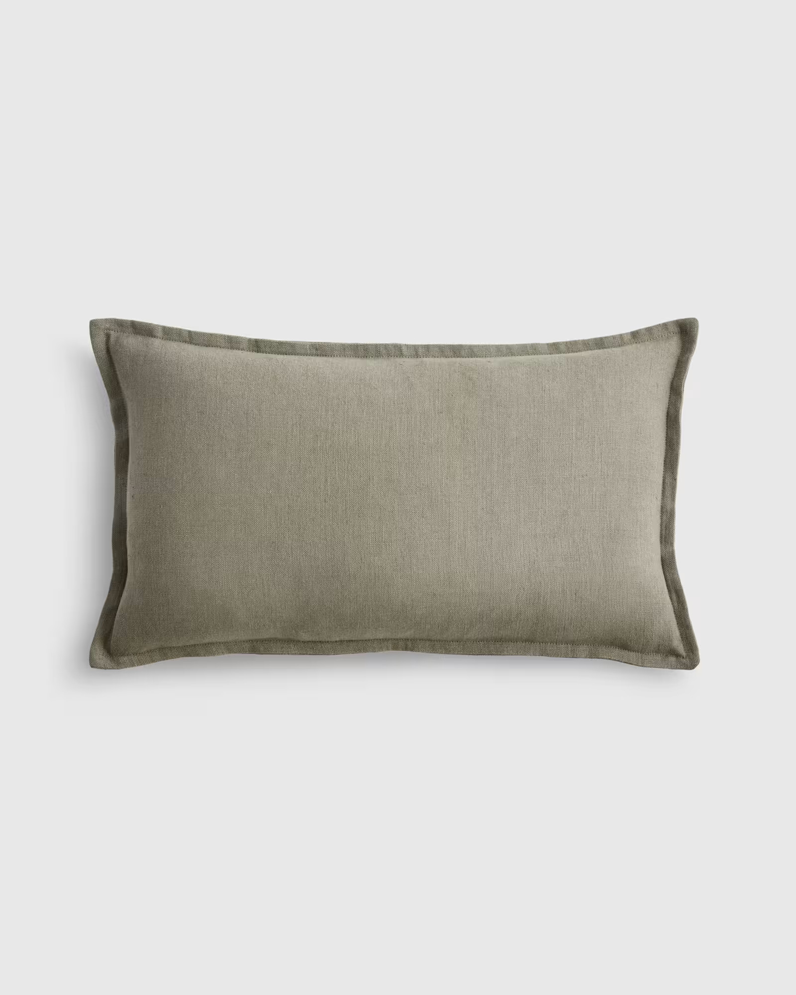 European Linen Flange Edge Pillow Cover in Sage | Quince