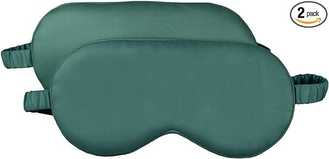 HBHLFZ Sleep Mask Cover Pack of 2, Organic Bamboo Fiber Eye Sleep Shield Blinder, Adjustable Padd... | Amazon (US)