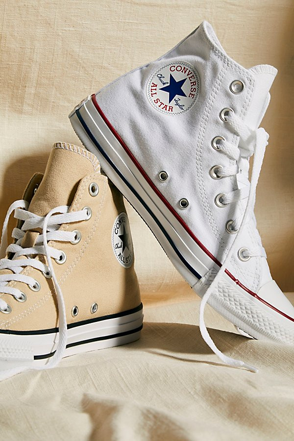 Chuck Taylor All Star Hi Top Converse Sneakers by Converse at Free People, Optical White, US 4 M | Free People (Global - UK&FR Excluded)