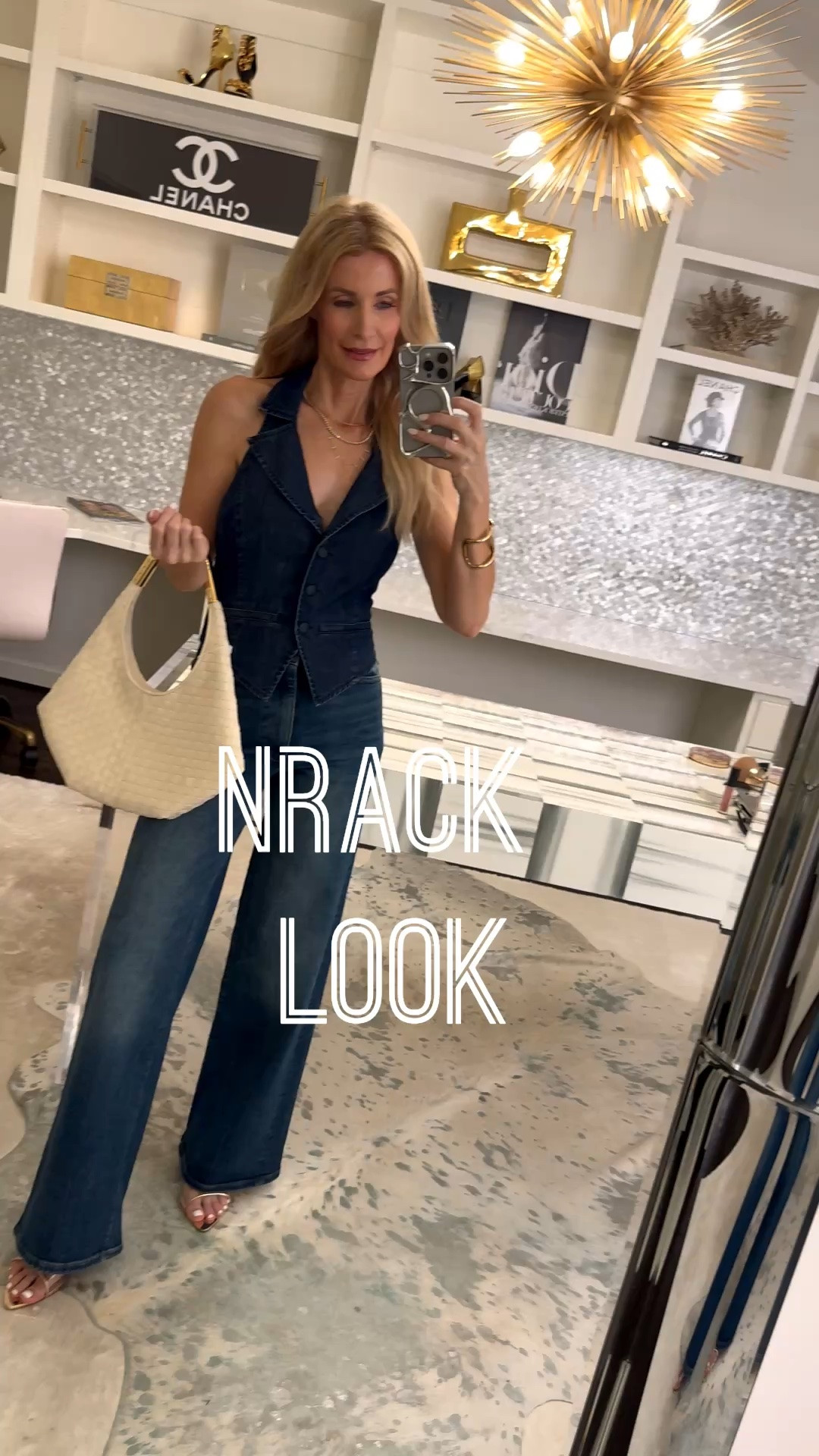 Head-to-toe Nordstrom Rack and I’m obsessed with this double denim look. ✨

A matching denim set is always so chic, and the monochromatic look creates such a flattering, elongating silhouette. This dark denim halter top has an amazing fit and is incredibly flattering, while these dark wash high-waisted wide-leg jeans will give you legs for days.

The best part? Both pieces are on sale and run true to size. I’m wearing an XS in the top and a 24 in the jeans. Linked in my LTK

#LTKootd #LTKOver40 #LTKSaleAlert