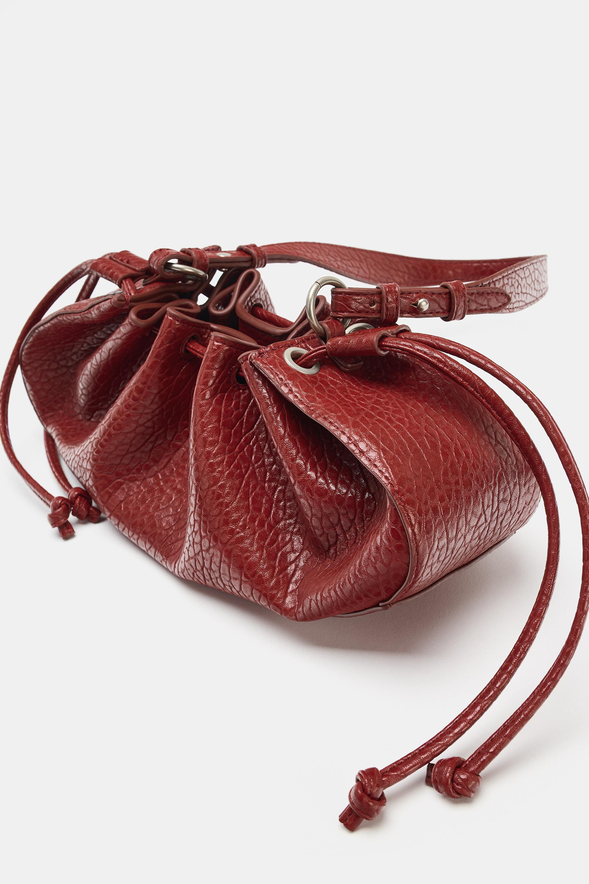 RUCHED ELONGATED SHOULDER BAG | Zara US