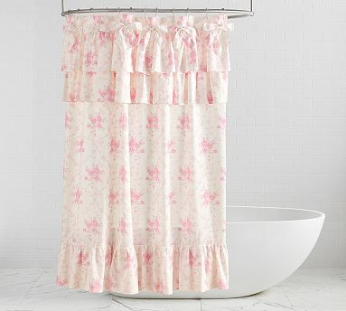 LoveShackFancy Rose Ruffle Shower Curtain | Pottery Barn (US)