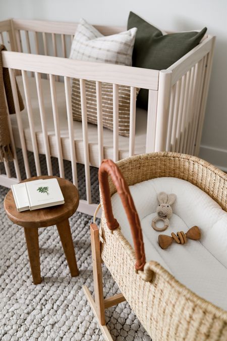Nursery decor! You can get the bassinet stand and Moses pod insert from designdua.com 

#LTKbaby #LTKkids #LTKhome