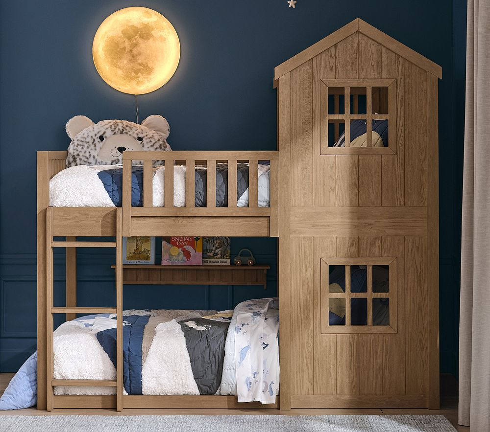 Treehouse Low Twin-Over-Twin Bunk | Pottery Barn Kids