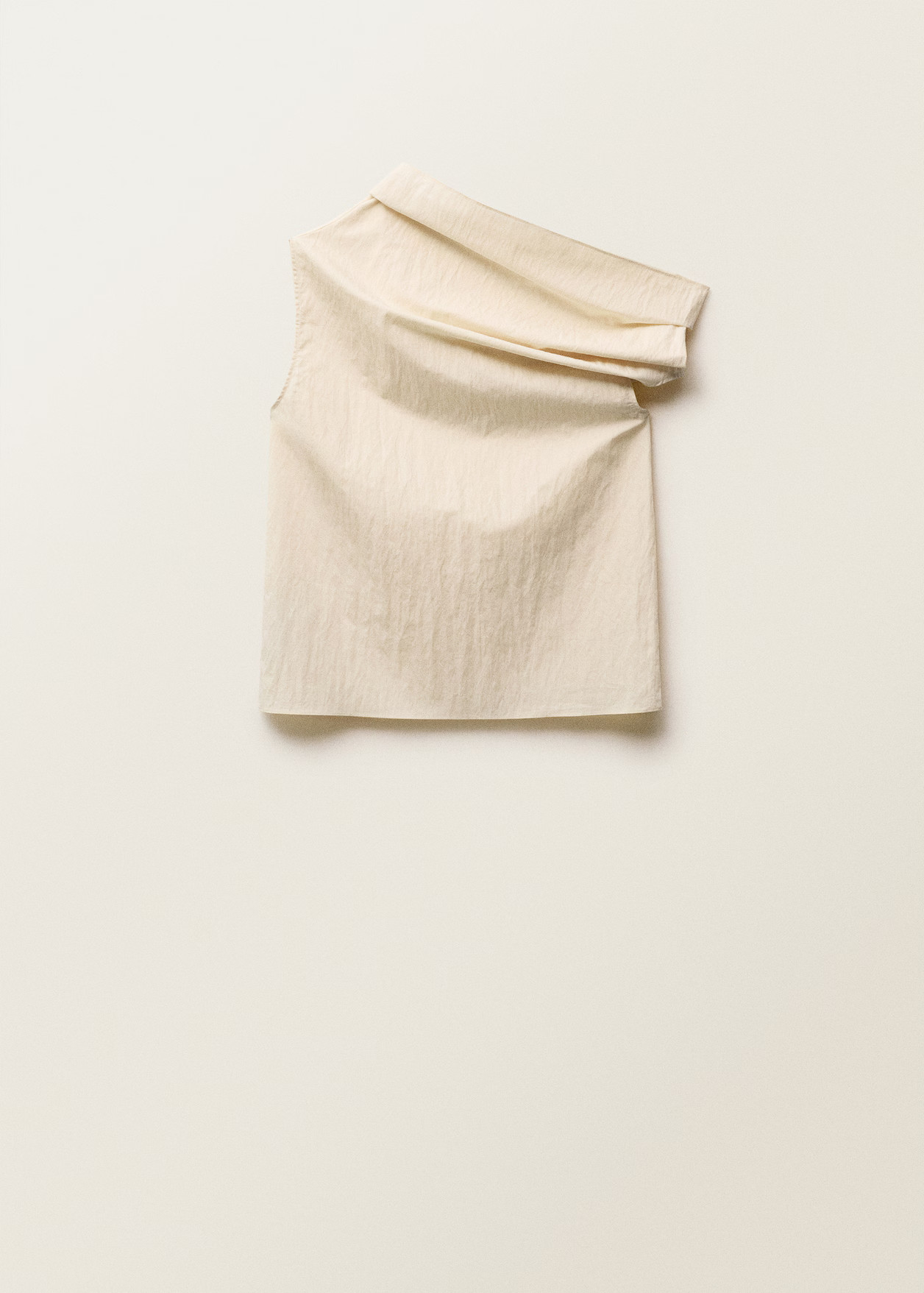 Cotton blouse with asymmetrical collar - Women | MANGO USA | Mango (US/MX/AU)