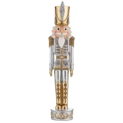 37in Christmas Nutcracker Decorative Holiday Scene Props Gold/Silver - Haute Décor | Target