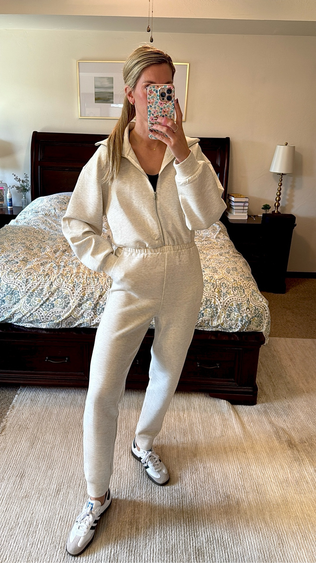Wearing my true size medium tall. 
Scuba, plush, long sleeve tall jumpsuit . Casual and perfect for travel or an easy one and done outfit.

#LTKSaleAlert #LTKTall #LTKTravel