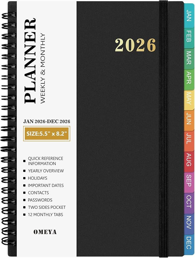 2026 Planner – 2026 Planner Weekly and Monthly: Jan. 2026 - Dec. 2026, 5.5" x 8.2", 2026 Calend... | Amazon (US)