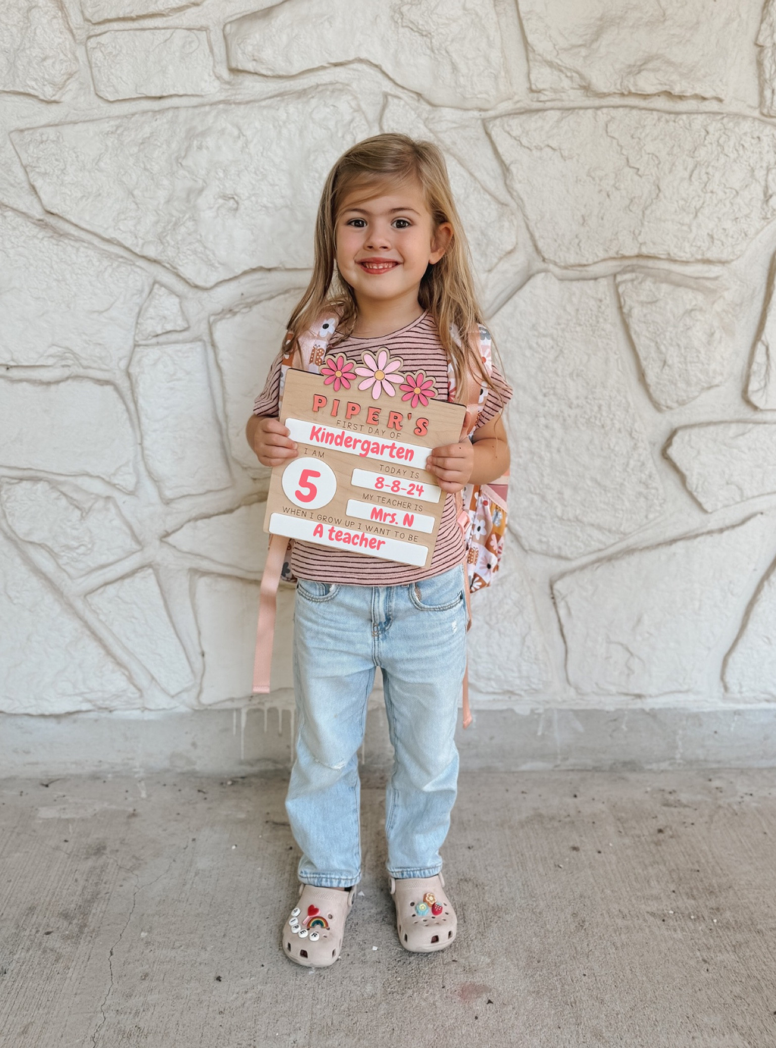 First day of school! 🌈✨ 

#LTKBacktoSchool #LTKKids #LTKFamily