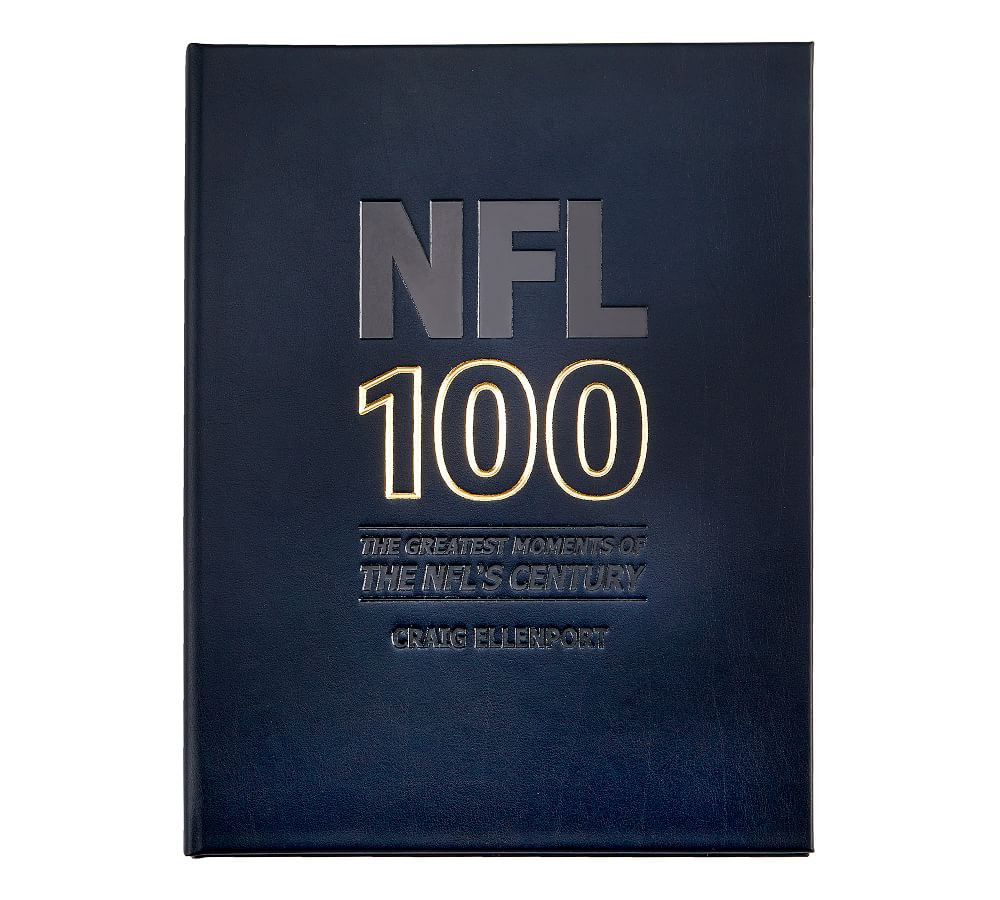 NFL 100 Greatest Moments Leather-Bound Book | Pottery Barn (US)