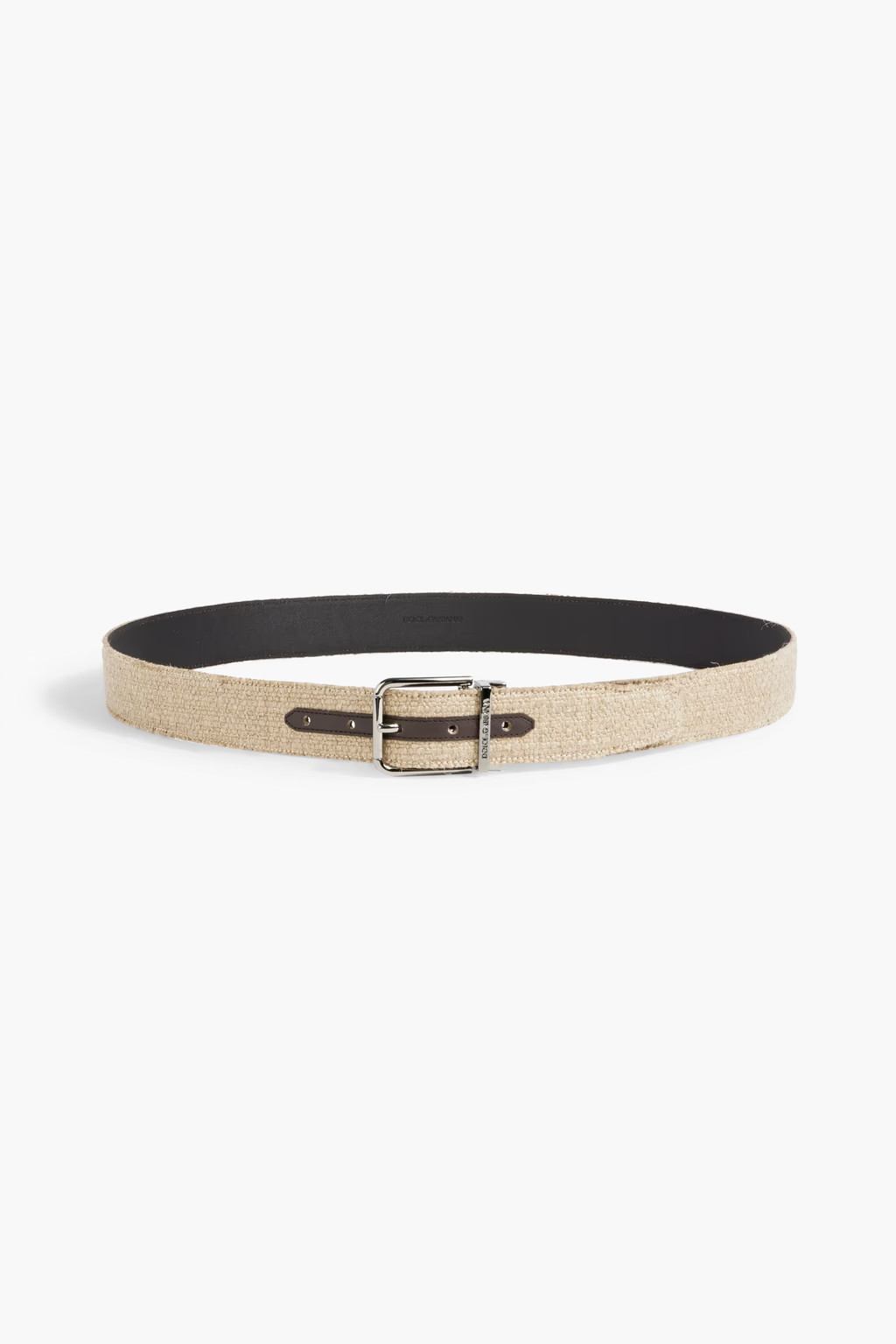 DOLCE&GABBANA Tweed and leather belt | THE OUTNET | The Outnet (US and CA)