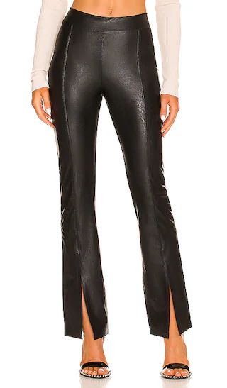 Faux Leather Split Front Pant in Black | Revolve Clothing (Global)