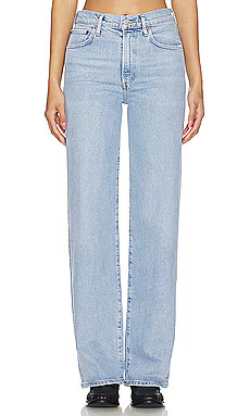 AGOLDE Harper Mid Rise Wide Leg Straight in Trouble from Revolve.com | Revolve Clothing (Global)