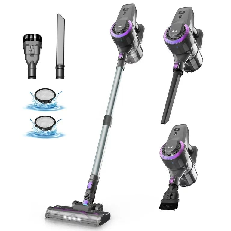 INSE Cordless Vacuum Cleaner, 6-in-1 Stick Vacuum Cleaner with 2200mAh Battery up to 40mins Runti... | Walmart (US)