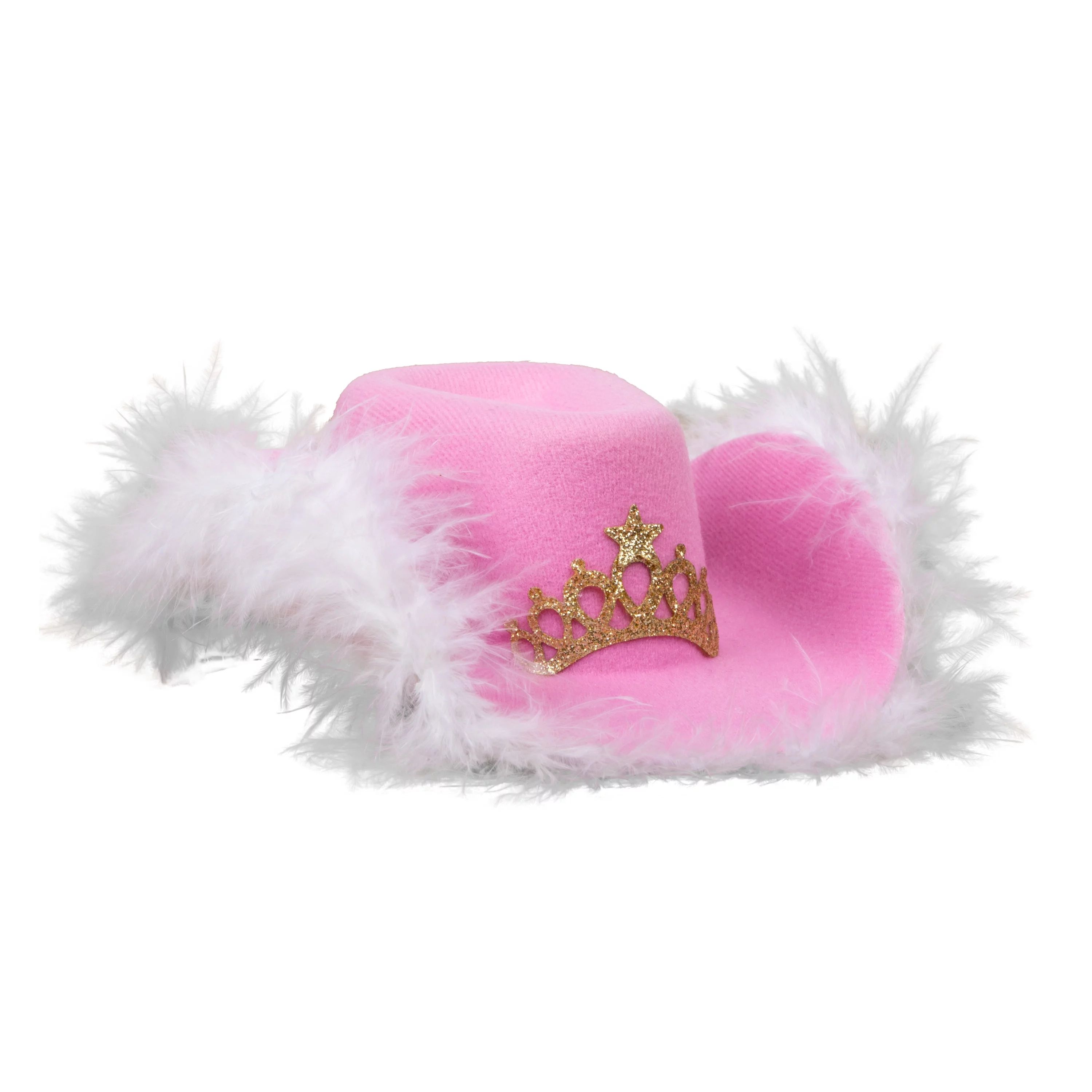 Doggy Parton Dog Clothes, Cowgirl Dog Hat with Tiara, Pink, XS/S | Walmart (US)