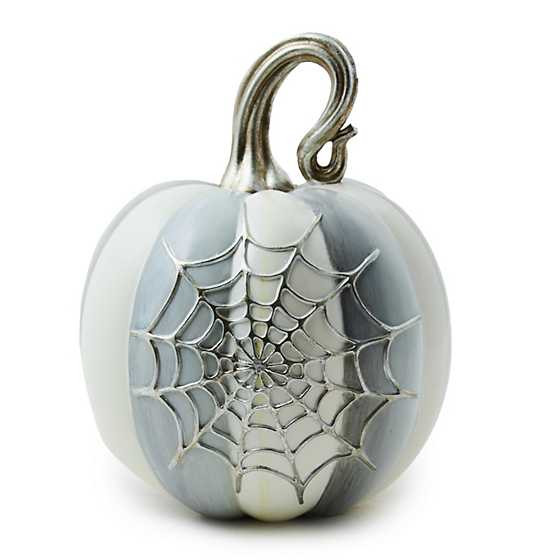 Sterling Stripe Spider Web Pumpkin | MacKenzie-Childs