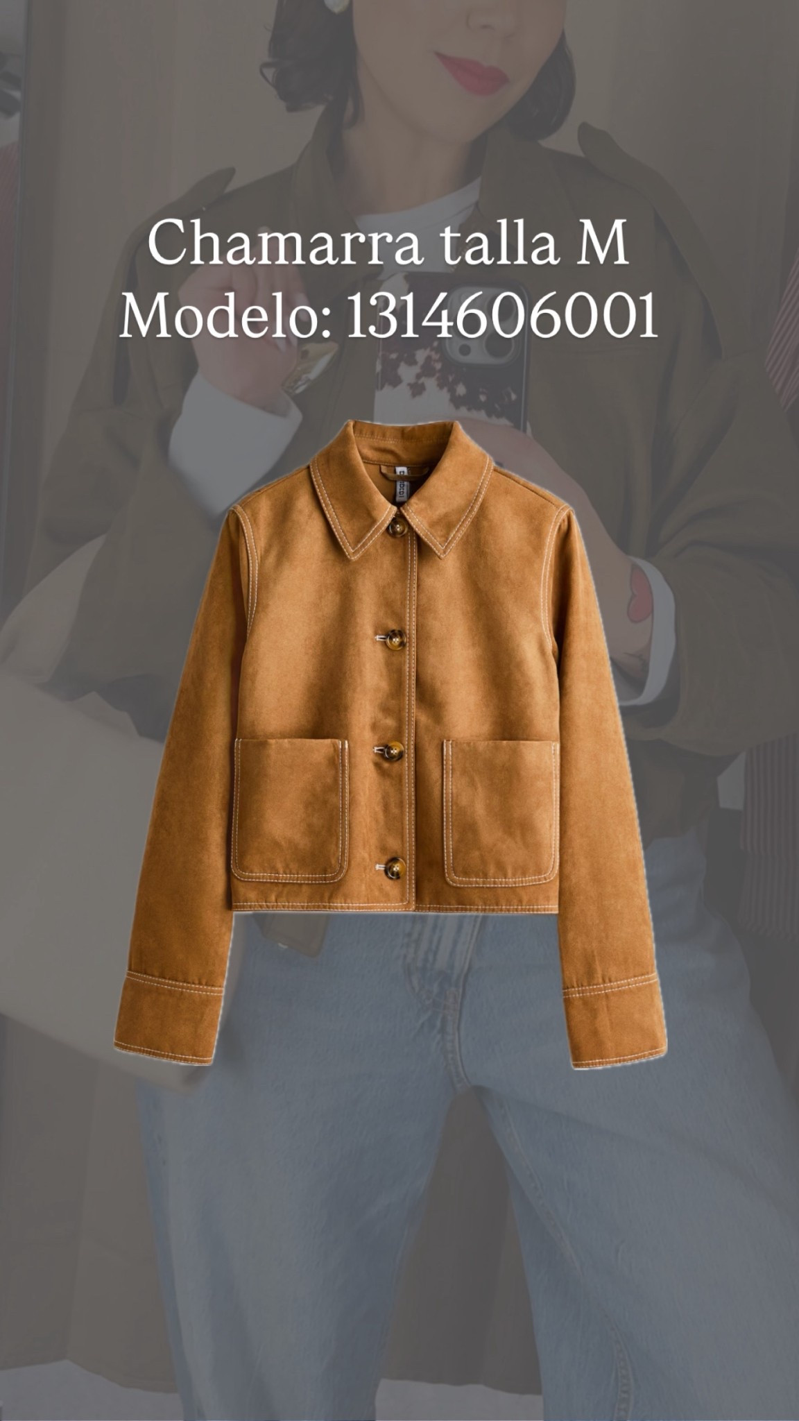 Chamarra Suede
Talla M