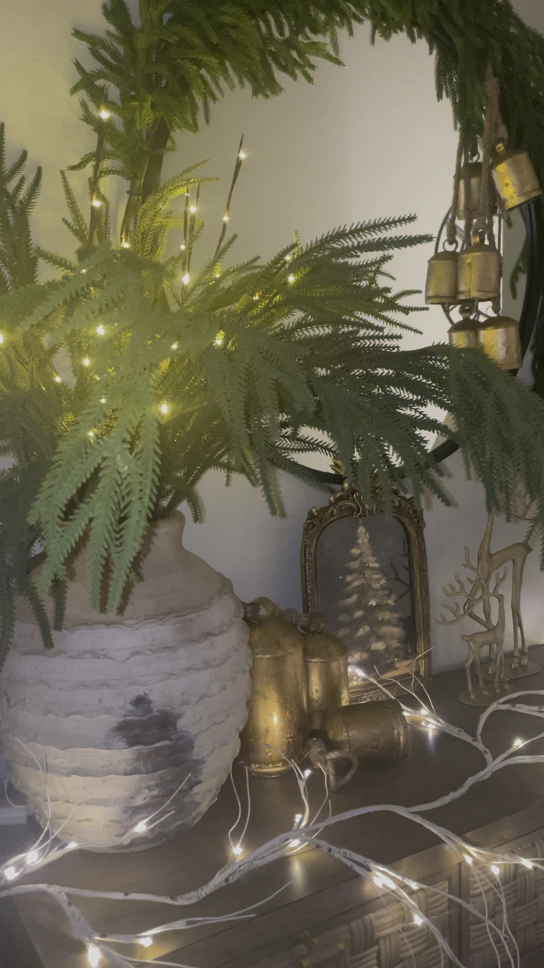 Christmas entryway decor
Neutral Christmas decor 
Console table styling 

#LTKHoliday #LTKSeasonal
