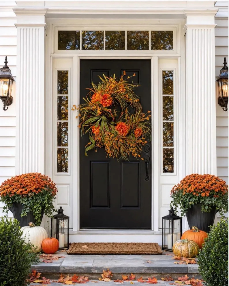 Rustic Fall Grapevine Wreath for Front Door - Etsy | Etsy (Global)