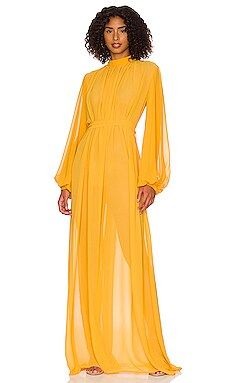 Andrea Iyamah Sade Cover Up Dress in Marigold from Revolve.com | Revolve Clothing (Global)