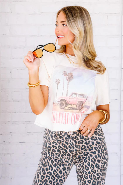 Coastal Cowgirl Vintage Cropped Short Sleeve Tee | The Willow Tree