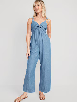 Tie-Strap Twist-Front Jumpsuit for Women | Old Navy (US)