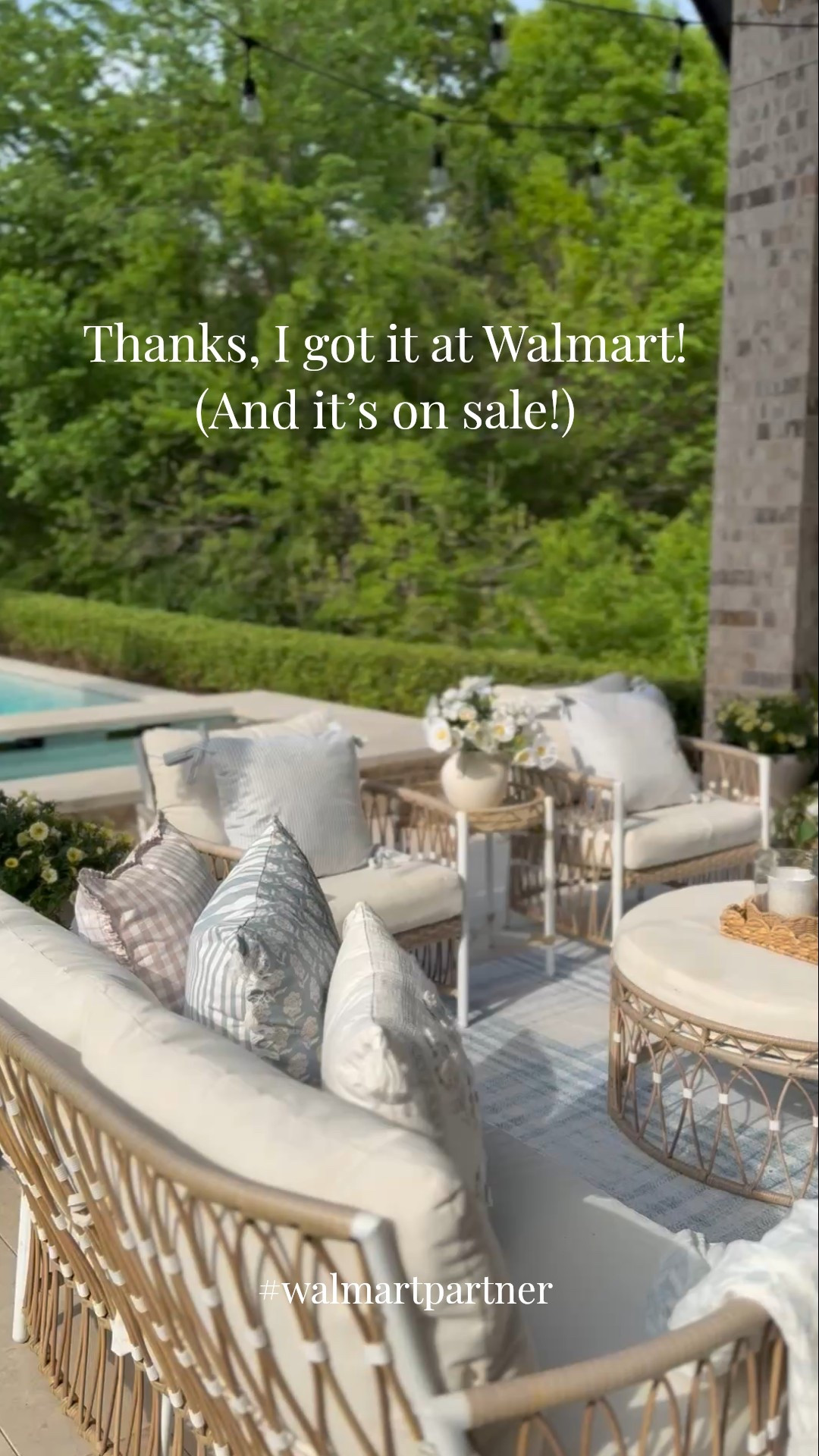Our @Walmart patio furniture is on sale right now! It’s such amazing quality and looks just like a designer version!! #walmartpartner #walmarthome 

#LTKHome #LTKStyleTip #LTKSeasonal