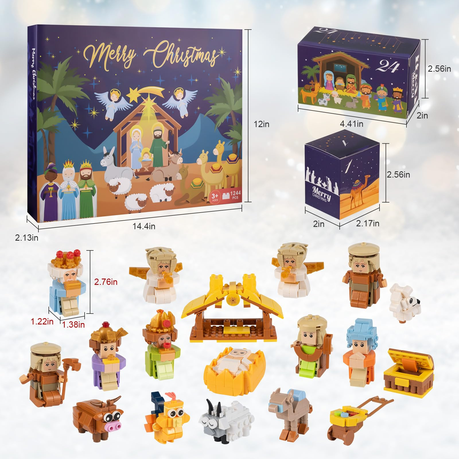 Nativity Advent Calendar 2025 Kids, Nativity Set Building Blocks Boys Girls, 24 Days Christmas Co... | Amazon (US)